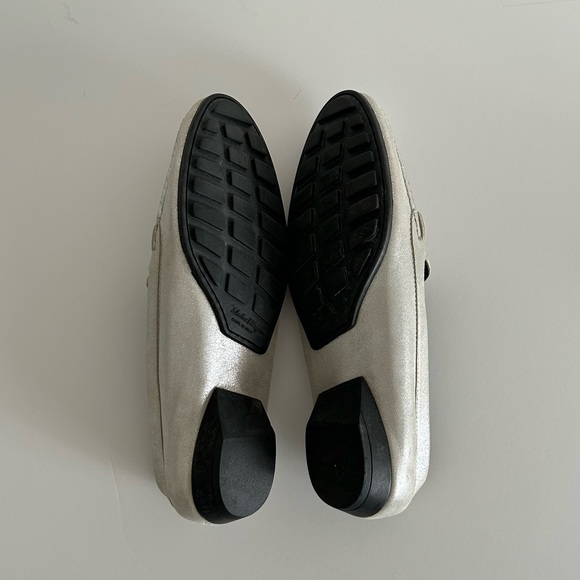 Salvatore Ferragamo | silver suede loafers - Picture 9 of 11